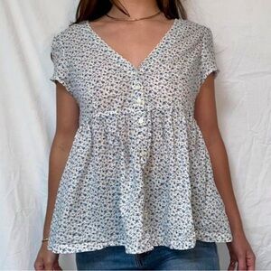 Denim & Supply Ralph Lauren Blue Floral Blouse